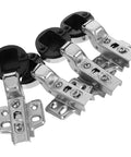 Four Piece Stainless Steel Soft Close Cabinet Door Hinges For Glass Doors With Hydraulic Damping, angled view