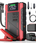 Beast Jump Starter With Air Compressor And Tire Inflator, Portable 12V Vehicle Battery Booster With accessories shown