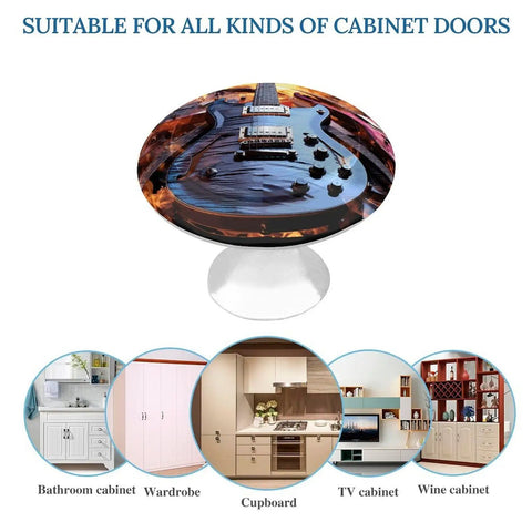 Upgrade Your Space With These Dang Good Quality Round Cabinet Knobs And Smooth Handles Built Tough From Solid Stainless Steel Featuring A Tight Grip And Sleek Look For Kitchen Drawers And Furniture Doors, round guitar-themed cabinet knob.