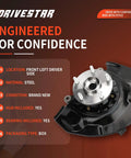 Front Steering Knuckle And Wheel Bearing Hub Assembly Left Driver Side For 2007 2009 Toyota Camry 2.4L L4 Ready To Roll Direct Fit