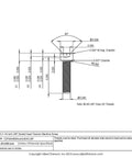 Technical drawing of Pack Of 20 True Titanium Socket Head Machine Screws, 0-80 Size, One Quarter Inch UNF, Grade 2 CP Titanium.