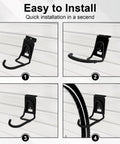Installation process of Slatwall Bike Hooks Heavy Duty PVC Coated Wall Mount Vertical Bicycle Storage Rack Four Pack