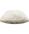 4 Pack Sublimation Linen Pillow Covers 18x18 Inches, Invisible Zipper, close-up, beige linen cushion, zipper detail, no insert