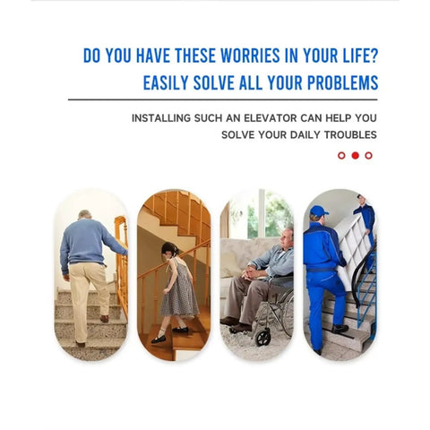 Hassle Free Residential Home Elevator No Pit Or Machine Room For Existing Homes Super Compact Indoor Space Saver for stairs with diverse users.