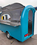Custom Designed Concession Food Truck Trailer With Turnkey Kitchen Layout And Heavy Duty Stainless Steel Body, rear view angle.
