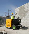 Versatile Cement Mortar Sprayer Machine High Power Plastering Tool For Exterior Structural Repairs Portable Shotcrete Equipment in use
