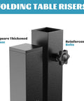Adjustable Table Leg Extenders Knock Your Saggy Desks Into Shape With Bulletproof Steel Risers, showing square thickened base and reinforcement bolts.