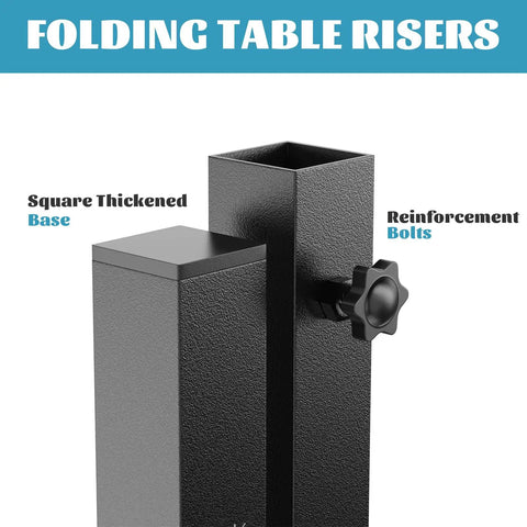 Adjustable Table Leg Extenders Knock Your Saggy Desks Into Shape With Bulletproof Steel Risers, showing square thickened base and reinforcement bolts.