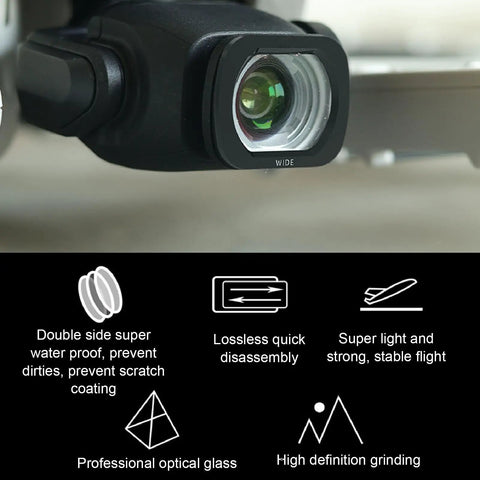 Close-up of Dope Wide Angle Lens Filter For Flip Drone Expand Field Of View From 82 Degrees To 100 Degrees With 15.5mm Buckle
