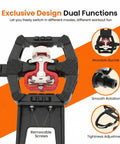 Dual Function SPD Bike Pedals With Toe Cages And Straps Nine Sixteenth Inch Alloy Spindle For Indoor Cycling Spin Mountain And Road Bikes, Compatible With Peloton And Other Popular Brands with design features