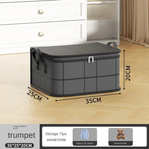 Tough As Nails Moving Storage Bags 2 Pack Hella Spacious Zippered Closet Organizers For Clothes, grey fabric, 35x25x20 cm, ideal for heavy storage.