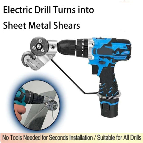 Titanium Drill Nibbler Attachment for Beast Mode Fast Sheet Metal Cutting and Vinyl Slitting Multi Metal Cutter Drill Attachment