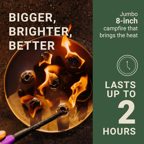 XL 8 Inch Portable Campfire As Seen On Shark Tank With Up To Two Hours Of Burn Time Reusable Travel Fire Pit For Camping Patios And Beach Days Made In USA with a lit flame