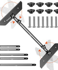 Stair Tread Template Tool For DIY Projects, Handy Adjustable Jig And Shelf Layout Gauge with bolts and extensions shown