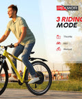 Man riding 26 Inch Rear Wheel Electric Bike Conversion Kit With 48V 1000W Hub Motor 3 Mode Controller With PAS And Twist Throttle