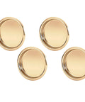 Easy Snap In Closet Door Finger Pull Fits A Two And One Eighth Inch Hole, 4-Pack Durable Steel Construction No Nails Required Quick Install Polished Brass