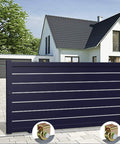 V Groove Caster 1.25 Inch Wheel With Bracket For Inverted Track Suitable For Sliding And Rolling Gates, installed on a dark sliding gate