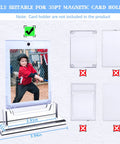 Front view of 4 Pack Magnetic Card Holder Base For Trading Cards Display Stand Protector Case Base Perfect For Baseball Cards