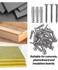 Heavy Duty Hollow Wall Expansion Screw Kit With Self Tapping Anchors For Quick No Drill Mounts In Cabinets TVs Curtains Paintings And Wall Panels 6mm And 8mm Options Secure Easy Install, carbon steel anchors and screws for plasterboard and panels