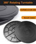Two Pack 16 Inch Lazy Susan Turntable Set With Heavy Duty 360 Degree Swivel showing both sides, steel ball bearings visible