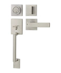 Contemporary Single Cylinder Door Handleset With Stamford Lever Satin Nickel For Interior Doors Fits Standard Bore On Most Doors