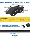 Handrail Connector Sleeve For Horizontal To Stair Upper Joint In Deck Cable Railing Black Powder Coated Aluminum Rectangular Handrail Connector