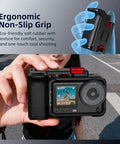 Grip Kit With Cage For DJI Action 6 And Osmo Action 6 Accessories Handheld Stabilizer Bundle, showing ergonomic handling.