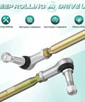 Beefed Up Heavy Duty Golf Cart Tie Rod Assembly For TXT 2001 And Up Gas And Electric, Aluminum Alloy Tie Rod Ends, Replacement Steering Linkage For EZGO TXT Carts, OEM Style 70876-G02 70902-G01 70902-G02, aluminum ends