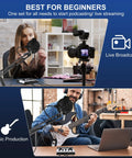 All-In-One Podcast Studio Bundle With BM-800 Microphone, Voice Changer, and Live Audio Interface for Vlog, Live Streaming, YouTube, Gaming