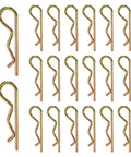 20 Pack 5mm X 100mm R Clips Hitch Pin Clips Colored Zinc Spring Steel Retaining Wire Hair Pins Cotter Pin Set For Trailer Tractors Mowers Carts Trucks
