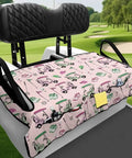Hella Comfy Golf Cart Seat Covers With Deep Storage Pockets For Two Passenger Carts Universal Fit on black seats.
