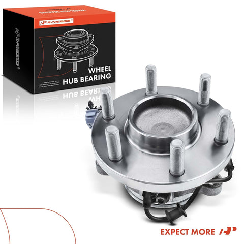 Front Wheel Bearing And Hub Assembly 2 Pack For Nissan Frontier 2005 To 2023, Pathfinder 2005 To 2012, Xterra 2005 To 2015, Suzuki Equator 2009 To 2012, 2WD With ABS, 6 Lug, Built Tough VKBA6871