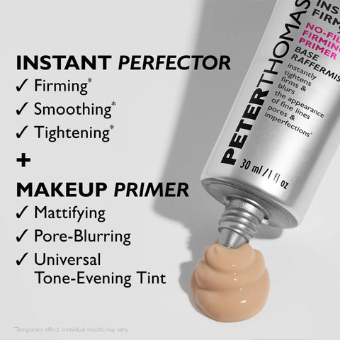 Instant Skin Tightening Primer For Face That Blurs Imperfections Firms On Contact Reduces Fine Lines And Pores with tube open