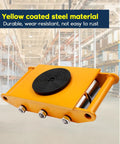 Beefy Heavy Duty Machinery Moving Skates 12 Ton Machine Skates With 360 Degree Rotation Cap And 8 Steel Rollers in warehouse