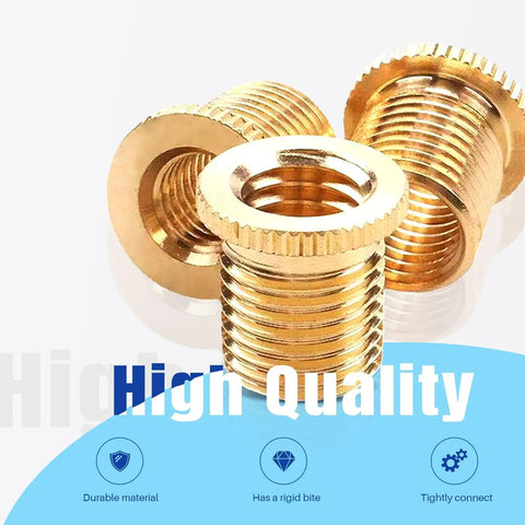 Dope Brass Shift Knob Adapters M8x1.25 M10x1.25 M10x1.5 Gold Finish For 5 6 Speed Manual And Automatic Cars Tight Fit Prevents Loosening