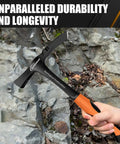36 Oz Rock Pick Hammer Heavy Duty Masonry and Bricklayer Tool With Comfortable Rubber Grip used for geological fieldwork.