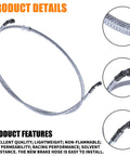 70 Inch Braided Hydraulic Brake Hose Line With 10mm Banjo Ends for GY6 Scooters ATVs Dirt Bikes Go Karts shown coiled