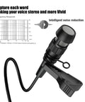 Pro Unidirectional Cardioid Lavalier Microphone with clip and frequency response chart, compact design for interviews and stage use.