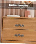Wooden dresser with Old School Retro Wooden Cabinet Pulls Zinc Alloy Decorative Knobs Set Of 20, floral vase on top.