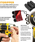 Applying BitGripper to power drill for Clip On Tool Holster For Your Belt A Self Locking Dock Station To Organize And Carry Driver Bits