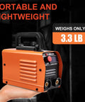 Portable 110V MMA Stick Welder With IGBT Inverter, Hot Start, Arc Force, Anti-Stick, Lightweight 250A on hand, weighs 3.3 lb