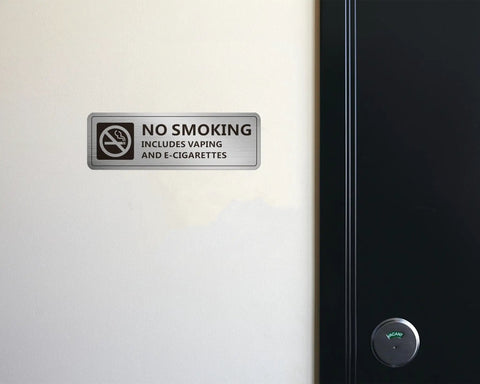 4 Pack No Smoking Signs For Home And Business, Self Adhesive No Vaping Warning Signs, Rust Free Aluminum For Indoor And Outdoor Use