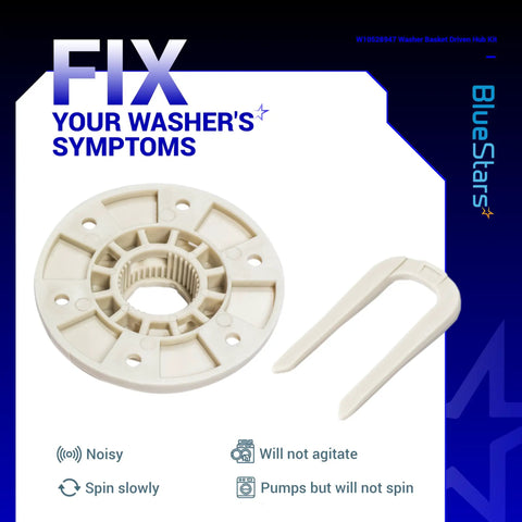 Washer Basket Driven Hub Kit Replacement For Maytag Whirlpool Kenmore Washers Replaces AP5665171 W10528947 MVWX655DW1 MVWC565FW1 Beefed Up Enhanced Design For Quiet Durable Performance