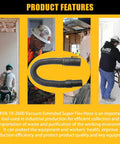 Collage featuring workers using Rugged 1 7 8 Inch Shop Vacuum Hose For Wet Dry Vacuums Super Flex Extension Industrial Grade