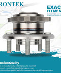 Front view of Bolt On Rear Wheel Hub And Bearing Assembly Replacement For Dodge Charger 2006 2009 Magnum 2005 2008 And Chrysler 2005 2009 300 Without ABS 5 Lug 2 Piece Set 512301x2 Compatible.