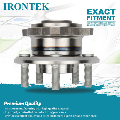 Front view of Bolt On Rear Wheel Hub And Bearing Assembly Replacement For Dodge Charger 2006 2009 Magnum 2005 2008 And Chrysler 2005 2009 300 Without ABS 5 Lug 2 Piece Set 512301x2 Compatible.