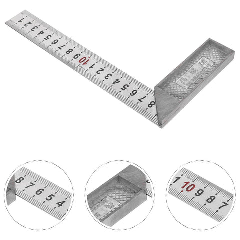 Pro Grade Stainless Steel L Square Measuring Tool For Carpenters And Machinists, 90 Degree Right Angle Ruler With Precise Layout