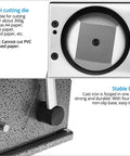 3 Inch Button Paper Cutter and Badge Die Cutter with steel cutting die and stable cast iron base with non-slip feet