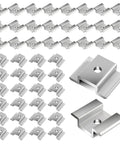 Bulk 42 Pack Aluminum Solar Panel Mid Clamps For Mounting On Tin Roof Flat Roof And Sheet Roofs Silver Finish Heavy Duty Brackets Kit