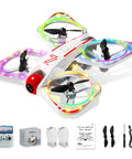 Kid Friendly Mini Drone With 720P Camera For Beginners And Teens, RC Quadrotor With Propeller Guard, 360 Degree Flips, LED Lights